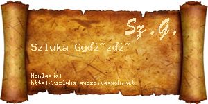 Szluka Győző névjegykártya